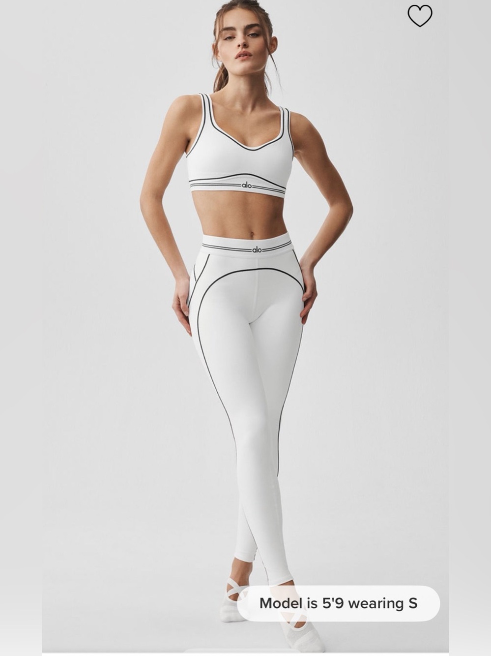 Alo Airbrush High-Waist Heart Throb Legging & Bra Set